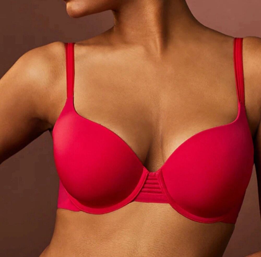 Le Mystere Bra Size 32G Bright Pink Second Skin Back Smoother NEW MSRP $68